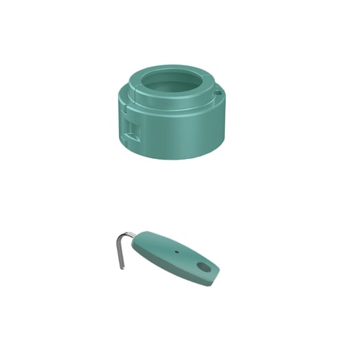 Collar de bloqueo de plástico G&S ABS, Mini botellas de soporte recargables, talla única, verde